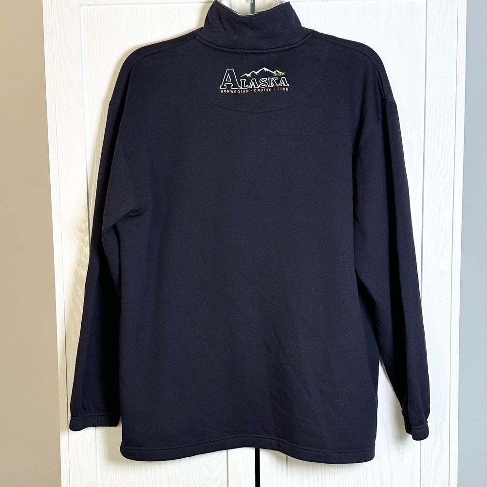 Norwegian Cruise Line Ocean Explorer Alaska Navy Quarter Zip Sweatshirt Mens XL - Picture 2 of 10